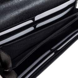 Pre Owned محفظة غوتشي كونتينينتال جلد أسود مزين هورسبيت