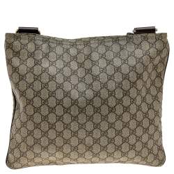 Pre Owned Gucci Beige/Brown GG Supreme Canvas Messenger