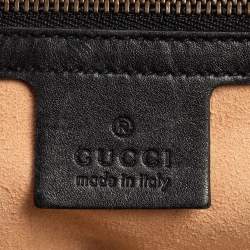 Gucci Black Matelasse Leather Medium GG Marmont Shoulder Bag