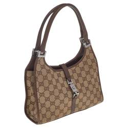 Gucci Beige/Brown GG Canvas And Leather Small Jackie Barbot Hobo