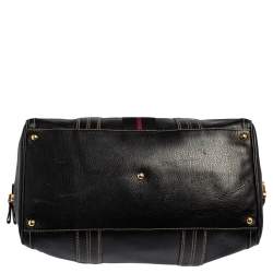 Pre Owned حقيبة غوتشي بوسطن كبيرة افياتريكس جلد سوداء