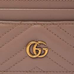 مملوكة مسبقًا حافظة بطاقات غوتشي مارمونت جلد ماتيلاس بيج مزينة جي جي 