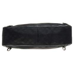 Pre Owned Gucci Black GG Canvas Abbey D-Ring Tote