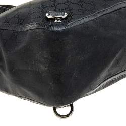 Pre Owned Gucci Black GG Canvas Abbey D-Ring Tote