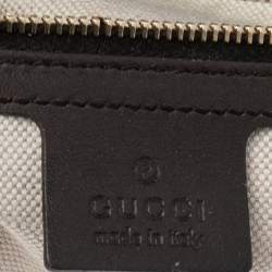 Pre Owned Gucci Beige/Ebony GG Canvas And Leather Medium Vintage Web Hobo