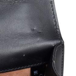 Pre Owned Gucci Black Leather Mini Web Chain Sylvie Crossbody Bag