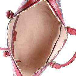 مملوكة مسبقًا Gucci Beige/Brown GG Supreme Flora Canvas Ophidia Medium Boston Bag