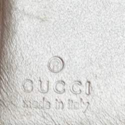 Pre Owned Gucci Metallic Silver GG Imprime Canvas Trifold Wallet