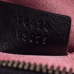 Pre Owned Gucci Black Matelasse Velvet and Leather GG Marmont Belt Bag