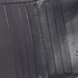 Pre Owned Gucci Black GG Canvas and Leather Jackie Compact Wallet