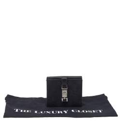 Pre Owned Gucci Black GG Canvas and Leather Jackie Compact Wallet