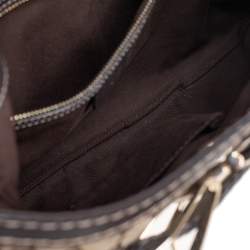 مملوكة مسبقًا حقيبة هوبو غوتشي كوين صغيرة جلد وكانفاس جي جي بنية/ بيج