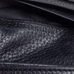 مملوكة مسبقًا Gucci Black Leather Blind For Love Bee Accent Bifold Wallet