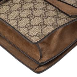 مملوكة مسبقًا حقيبة كتف غوتشي ديونيسوس سويدي وكانفاس جي جي سوبريم بيج/بني صغيرة