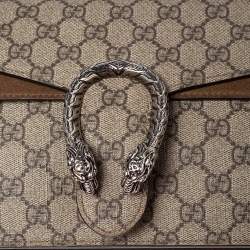 مملوكة مسبقًا حقيبة كتف غوتشي ديونيسوس سويدي وكانفاس جي جي سوبريم بيج/بني صغيرة