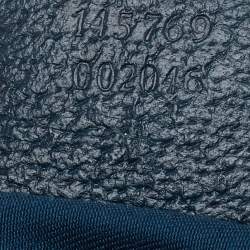 Pre Owned Gucci Beige/Blue Horsebit Canvas And Leather Buckle Handle Shoulder Bag