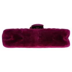 Gucci Purple Velvet Small GG Marmont Shoulder Bag