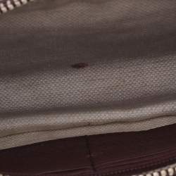Pre Owned Gucci Burgundy Leather Soho Wristlet Clutch