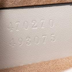 مملوكة مسبقًا Gucci Off-White Leather Mini Web Sylvie Top Handle Bag