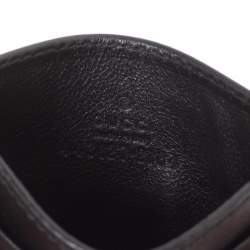 مملوكة مسبقًا Gucci Black Matelassé Leather GG Marmont Card Holder