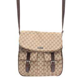 Gucci Brown GG Canvas Messenger Bag