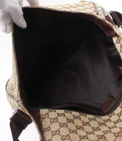 Pre Owned Gucci Brown GG Canvas Messenger Bag