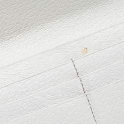 Gucci Beige-Cream GG Canvas And Leather Web Bow Continental Wallet