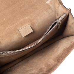 Pre Owned حقيبة كتف غوتشي كانفاس سوبريم جي جي بلومز أزرق/بيج بيج مطرز طيور/ورود مزين ديونسوس صغيرة