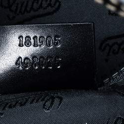 Pre Owned حقيبة يد غوتشي زخرفة أيقونة كانفاس مقوى أسود