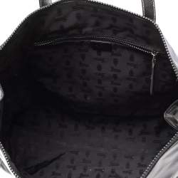 Pre Owned حقيبة يد غوتشي زخرفة أيقونة كانفاس مقوى أسود