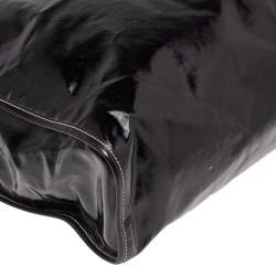 Pre Owned حقيبة يد غوتشي زخرفة أيقونة كانفاس مقوى أسود