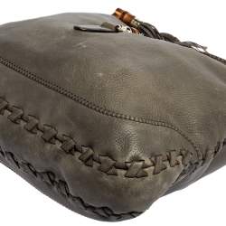 Pre Owned Gucci Grey Leather Large New Jackie Hobo
