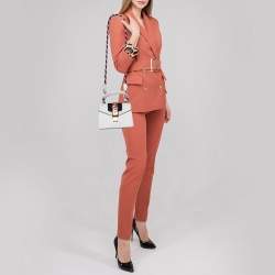 مملوكة مسبقًا حقيبة غوتشي "سيلفي" جلد كريمي يد علوية سلسلة ويب صغيرة