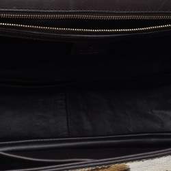 مملوكة مسبقًا حقيبة يد علوية غوتشي نيو بامبو جلد ثعبان بني