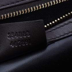 مملوكة مسبقًا حقيبة يد علوية غوتشي نيو بامبو جلد ثعبان بني