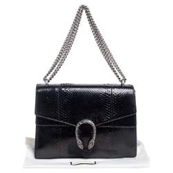 مملوكة مسبقًا Gucci Black Python Medium Dionysus Shoulder Bag