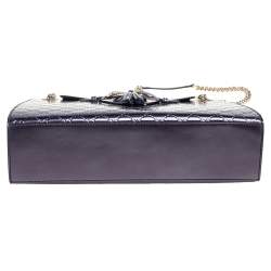 Gucci Purple Guccissima Patent Leather Large Emily Chain Shoulder Bag