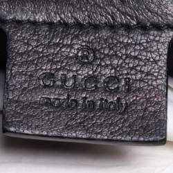 Pre Owned Gucci Black Leather Medium Jackie Hobo