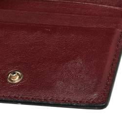 Gucci Burgundy Microguccissima Leather Bifold Card Holder