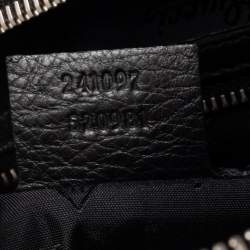 Pre Owned حقيبة بوسطون غوتشي جوي جلد ونيوبرين جي جي أسود متوسطة