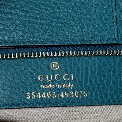 مملوكة مسبقًا Gucci Navy Blue Leather Swing Tote