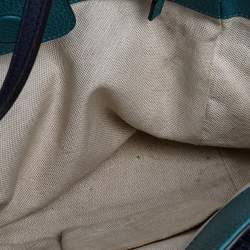 مملوكة مسبقًا Gucci Navy Blue Leather Swing Tote