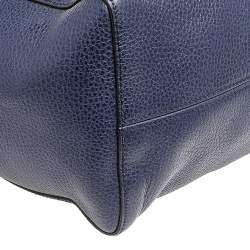 مملوكة مسبقًا Gucci Navy Blue Leather Swing Tote