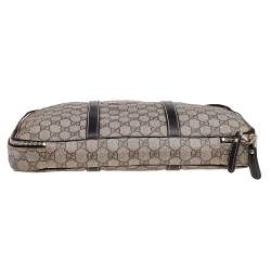 Gucci Beige-Ebony GG Supreme Coated Canvas And Leather Briefcase