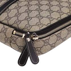 Gucci Beige-Ebony GG Supreme Coated Canvas And Leather Briefcase