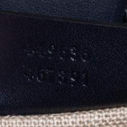 Pre Owned Gucci Navy Blue Microguccissima Leather Mini Emily Chain Shoulder Bag