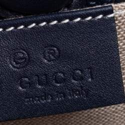 Pre Owned Gucci Navy Blue Microguccissima Leather Mini Emily Chain Shoulder Bag