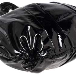 Pre Owned Gucci Black Patent Leather Large Hysteria Hobo