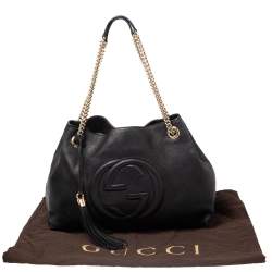 مملوكة مسبقًا Gucci Black Leather Medium Soho Hobo