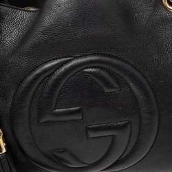 مملوكة مسبقًا Gucci Black Leather Medium Soho Hobo